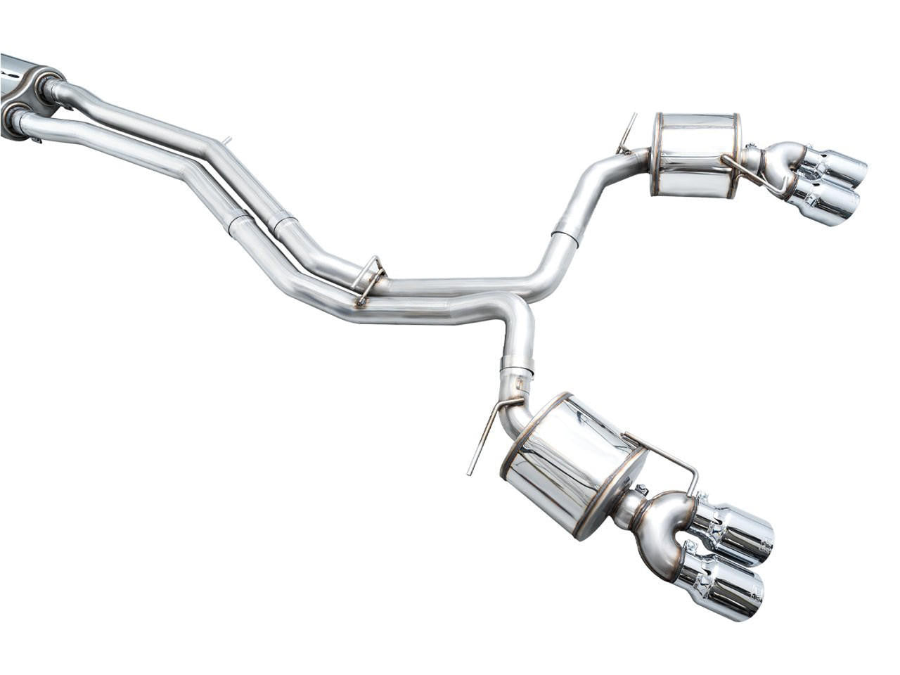 AWE Touring Edition Exhaust for Audi C8 S6-S7 - Chrome Silver Tips - Apollo Off-Road