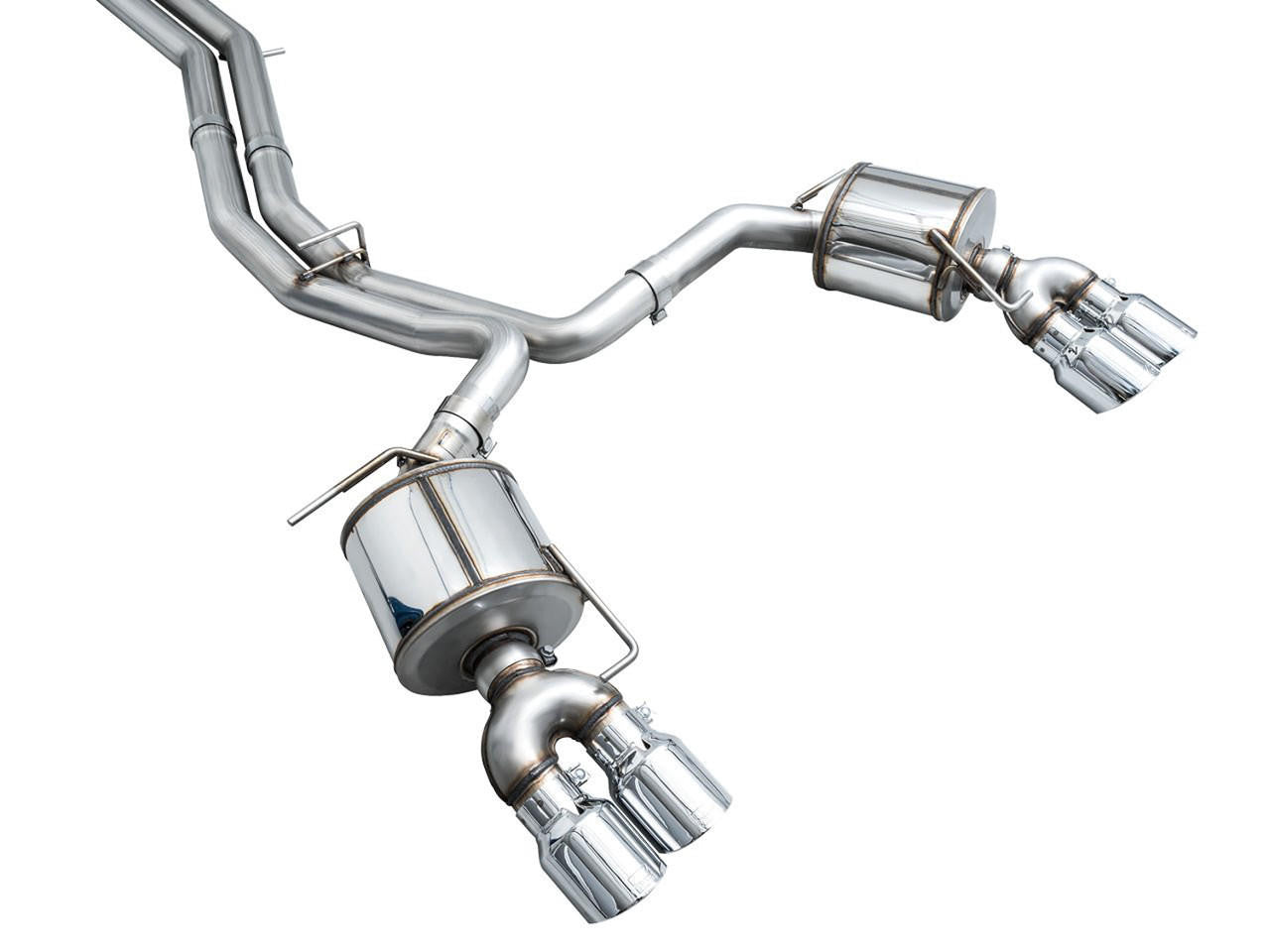 AWE Touring Edition Exhaust for Audi C8 S6-S7 - Chrome Silver Tips - Apollo Off-Road
