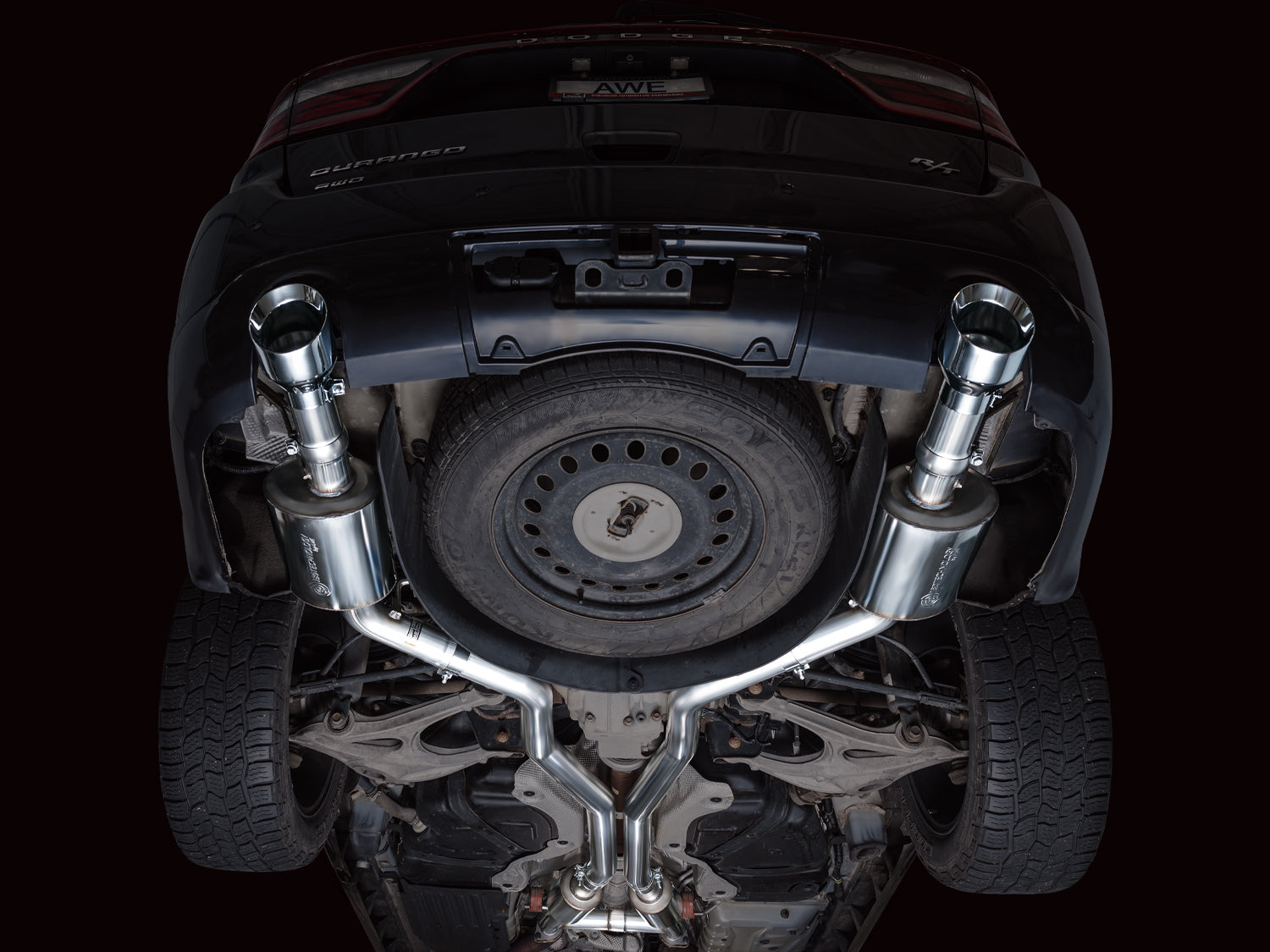 AWE Touring Edition Exhaust for Dodge Durango 5.7 - Chrome Silver Tips - Apollo Off-Road