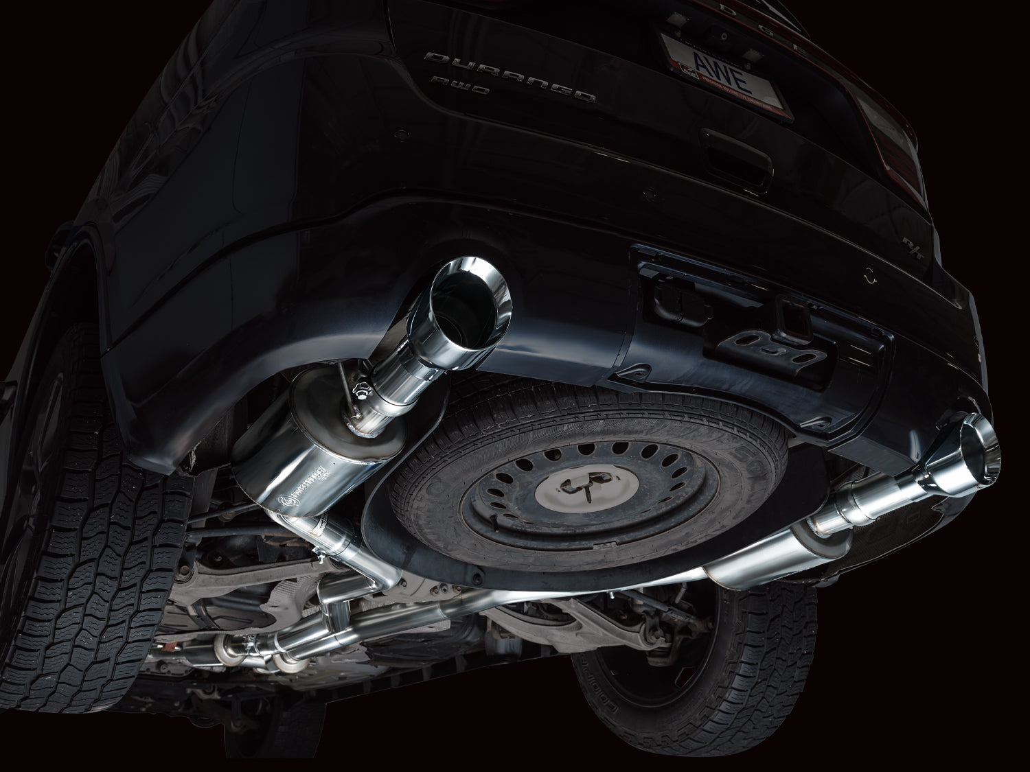 AWE Touring Edition Exhaust for Dodge Durango 5.7 - Chrome Silver Tips - Apollo Off-Road