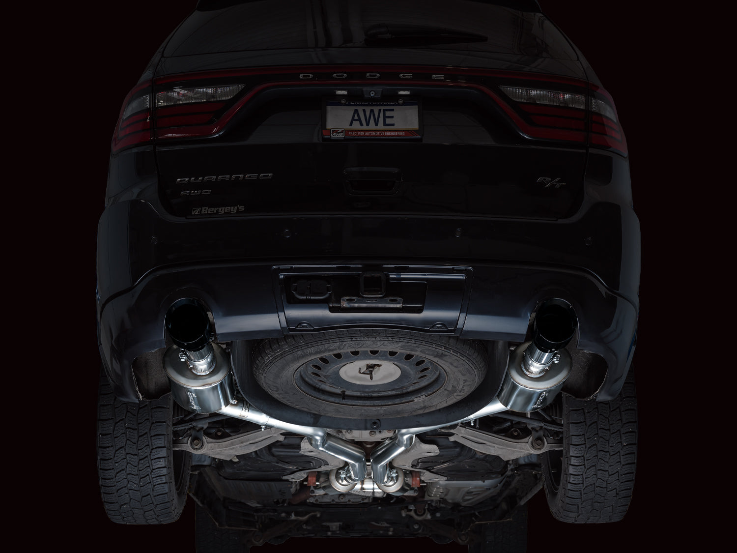AWE Touring Edition Exhaust for Dodge Durango 5.7 - Diamond Black Tips - Apollo Off-Road