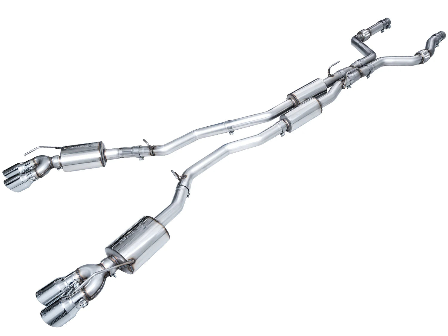 AWE Touring Edition Exhaust for Ford Explorer ST - Chrome Silver Tips - Apollo Off-Road