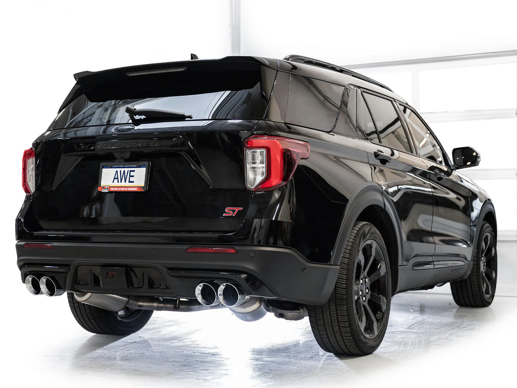 AWE Touring Edition Exhaust for Ford Explorer ST - Chrome Silver Tips - Apollo Off-Road