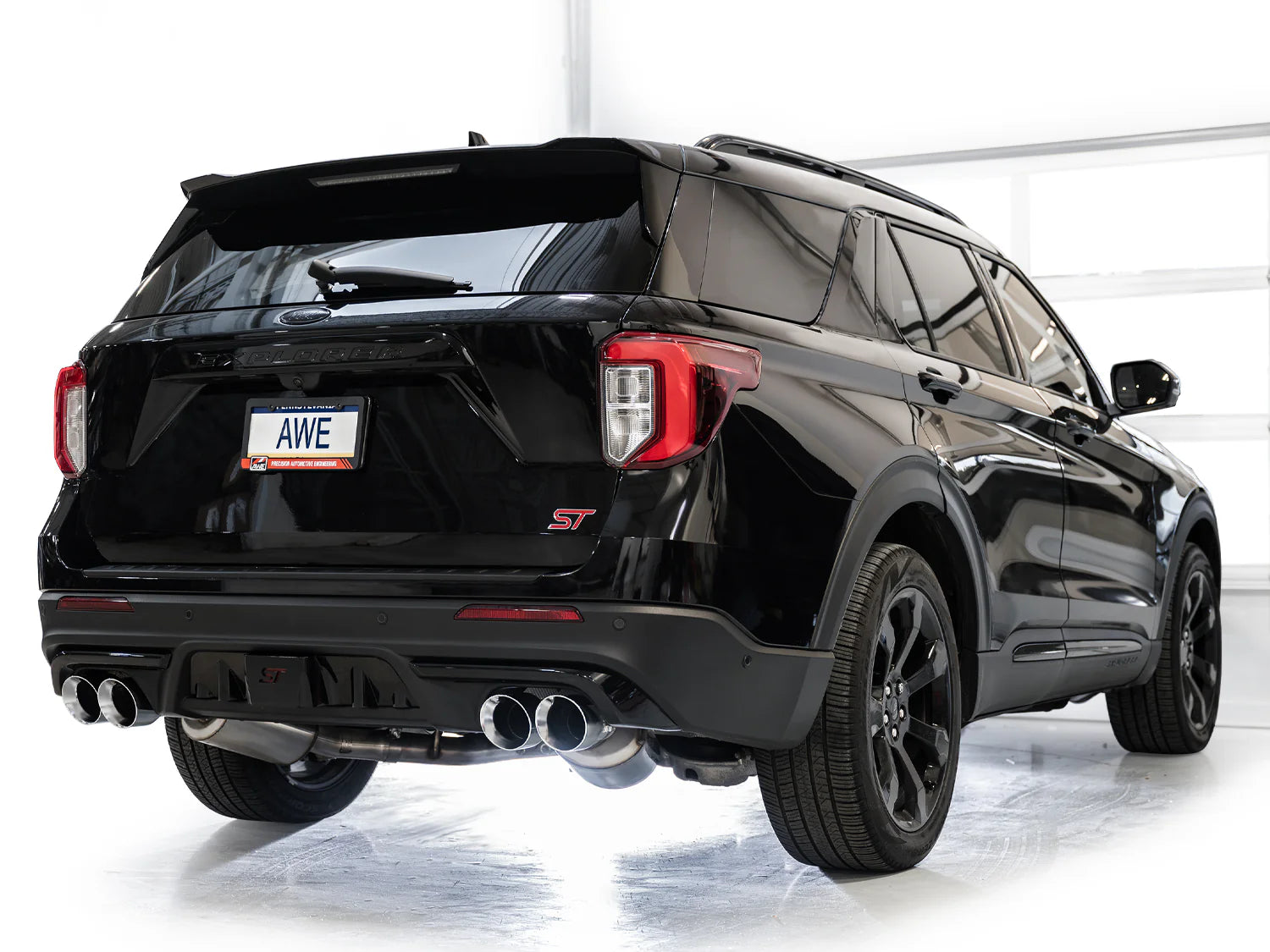 AWE Touring Edition Exhaust for Ford Explorer ST - Chrome Silver Tips - Apollo Off-Road