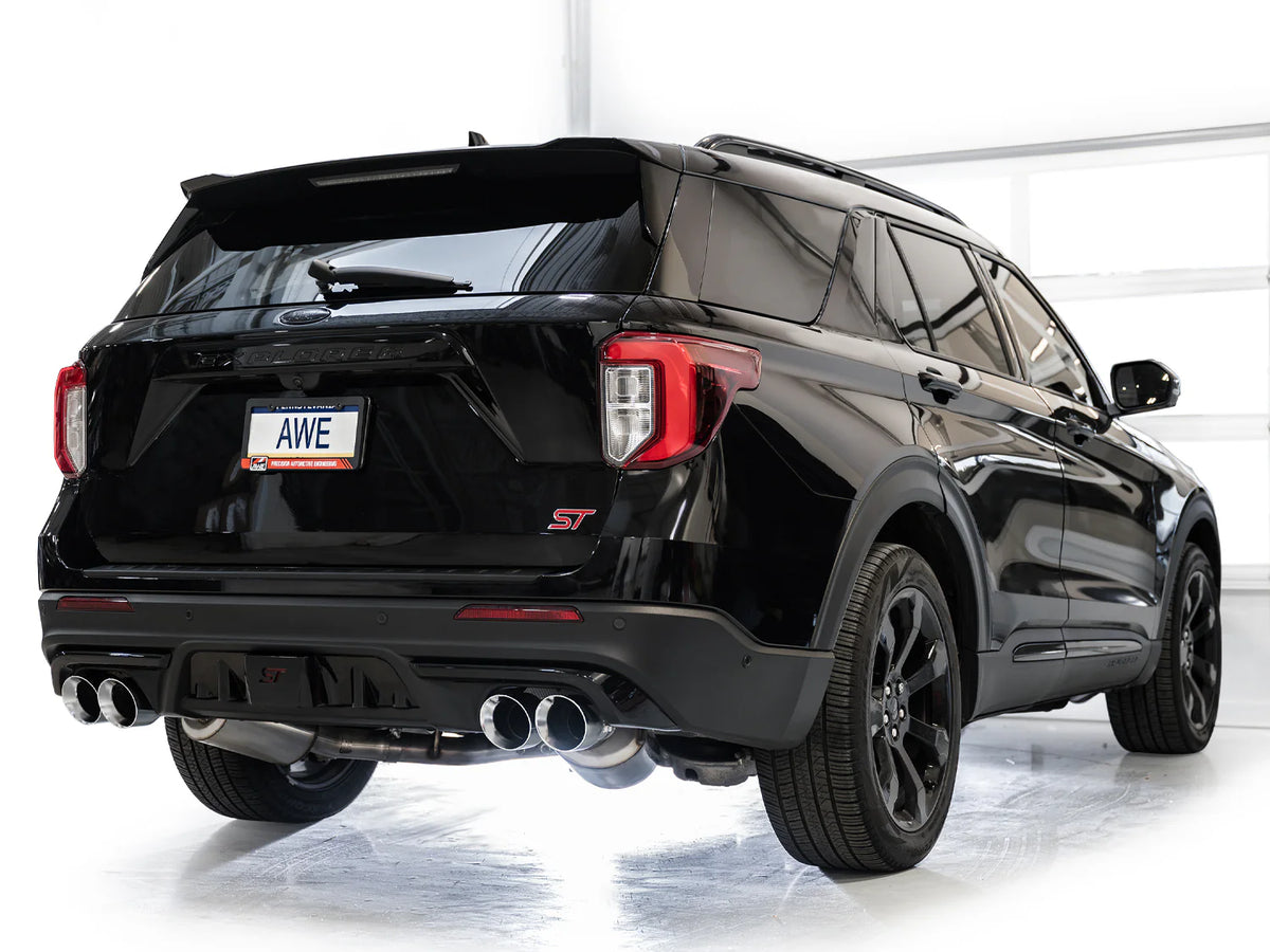 AWE Touring Edition Exhaust for Ford Explorer ST - Chrome Silver Tips - Apollo Off-Road