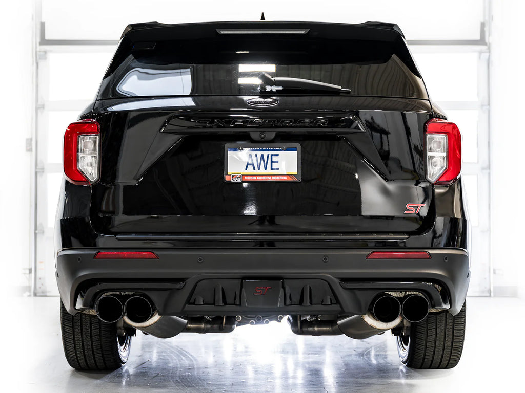 AWE Touring Edition Exhaust for Ford Explorer ST - Diamond Black Tips - Apollo Off-Road