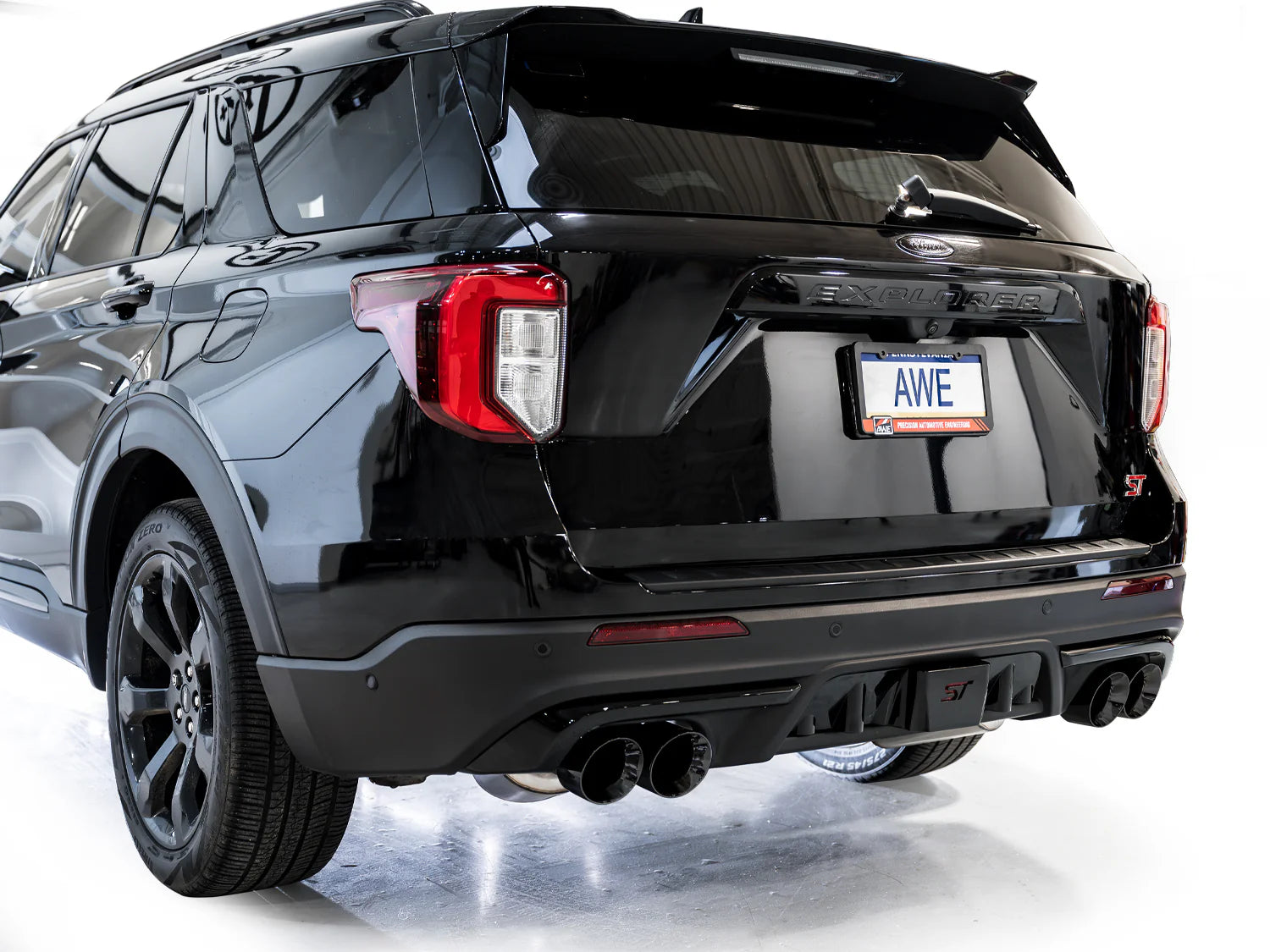 AWE Touring Edition Exhaust for Ford Explorer ST - Diamond Black Tips - Apollo Off-Road