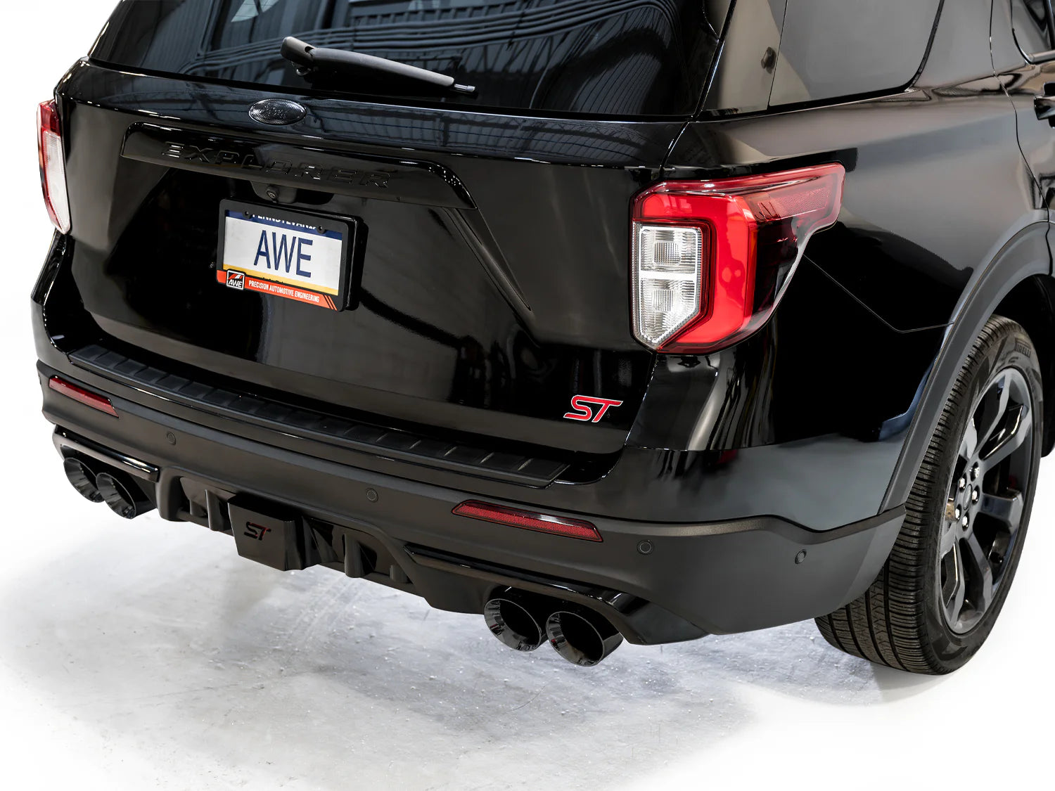 AWE Touring Edition Exhaust for Ford Explorer ST - Diamond Black Tips - Apollo Off-Road