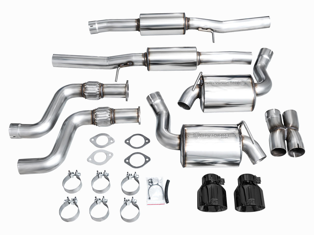 AWE Touring Edition Exhaust for Nissan Z - Diamond Black Tips - Apollo Off-Road