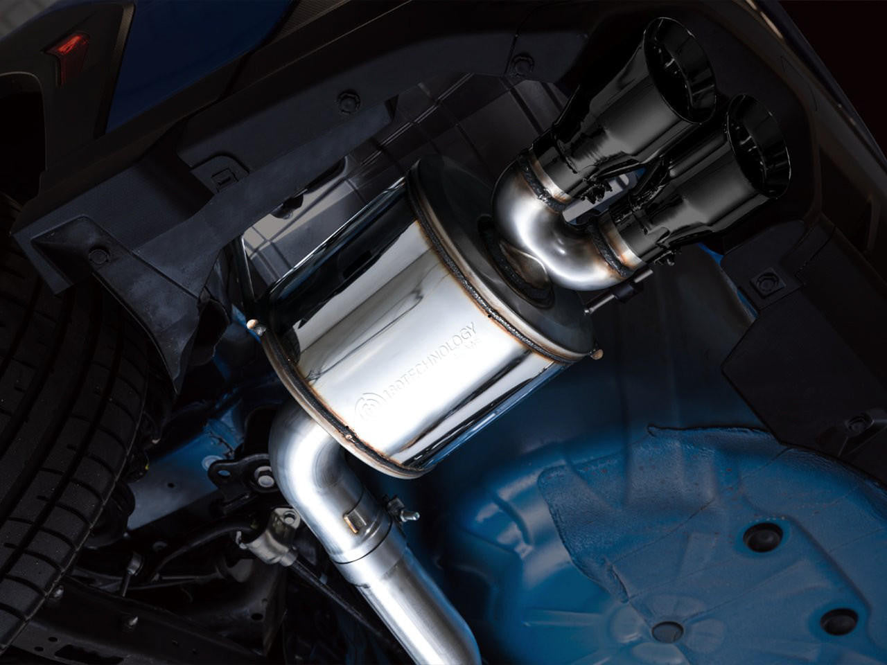 AWE Touring Edition Exhaust for VB Subaru WRX - Diamond Black Tips - Apollo Off-Road