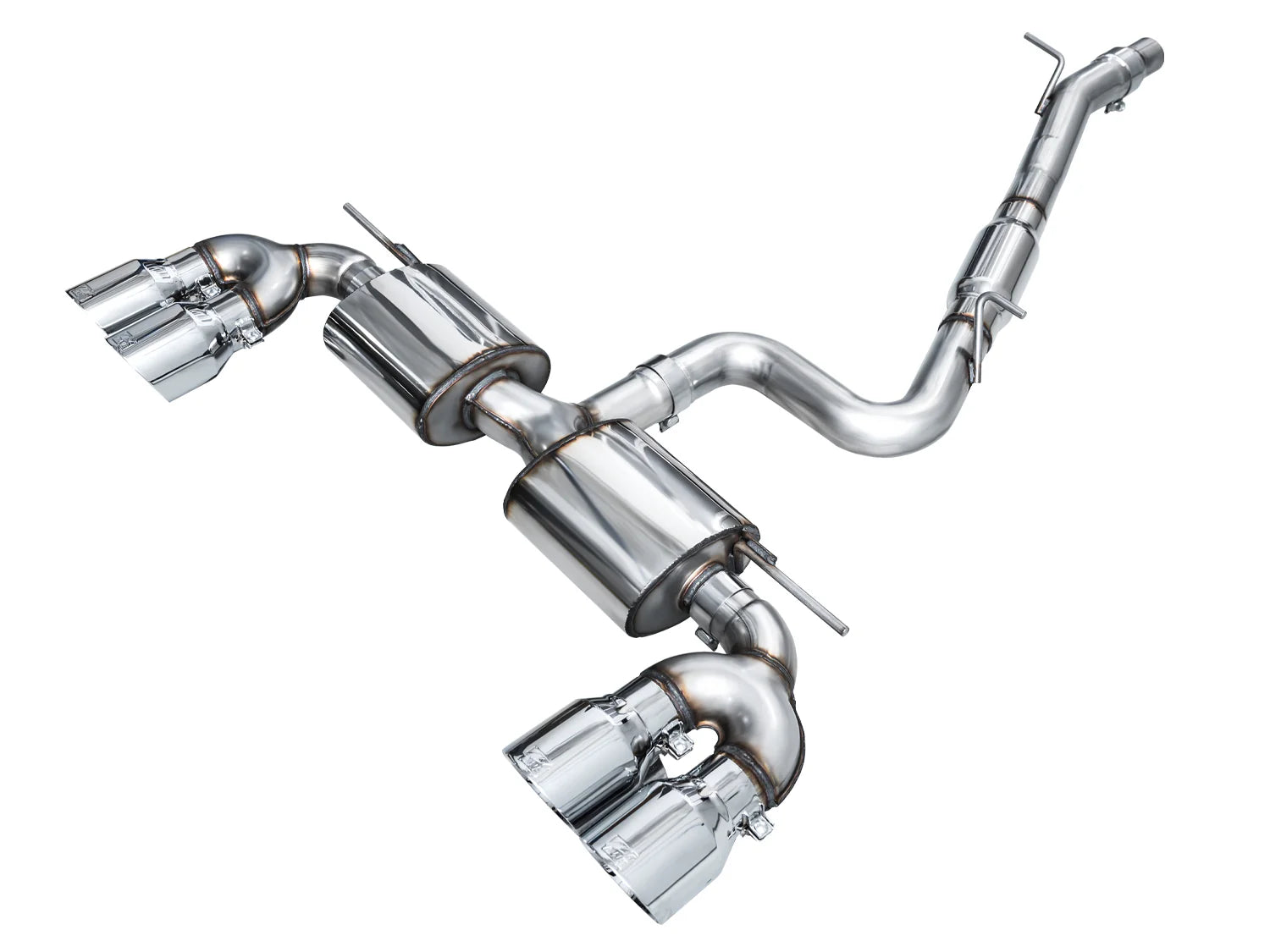 AWE Touring Edition Exhaust for Volkswagen MK8 Golf R - Chrome Silver Tips - Apollo Off-Road
