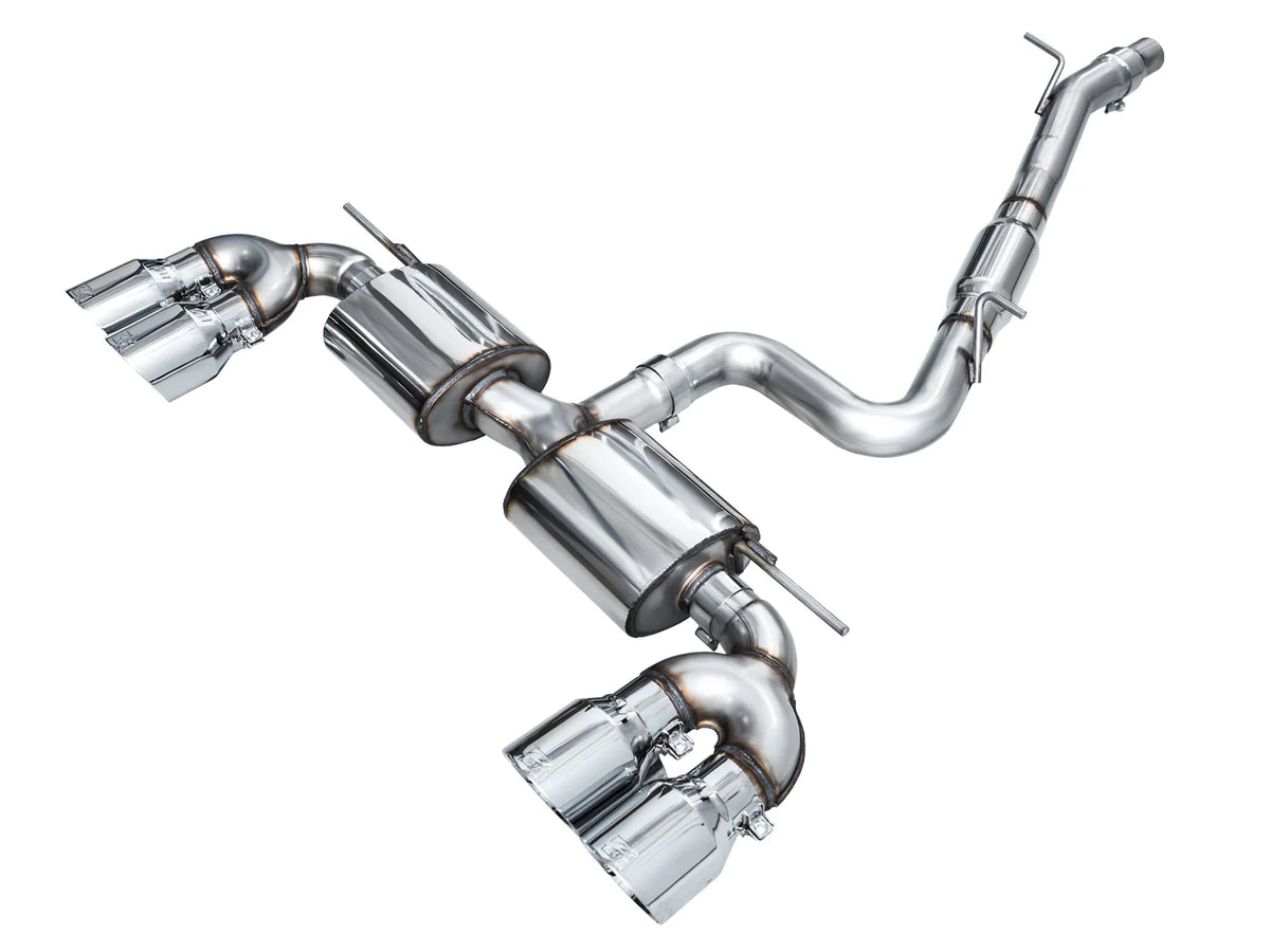 AWE Touring Edition Exhaust for Volkswagen MK8 Golf R - Chrome Silver Tips - Apollo Off-Road