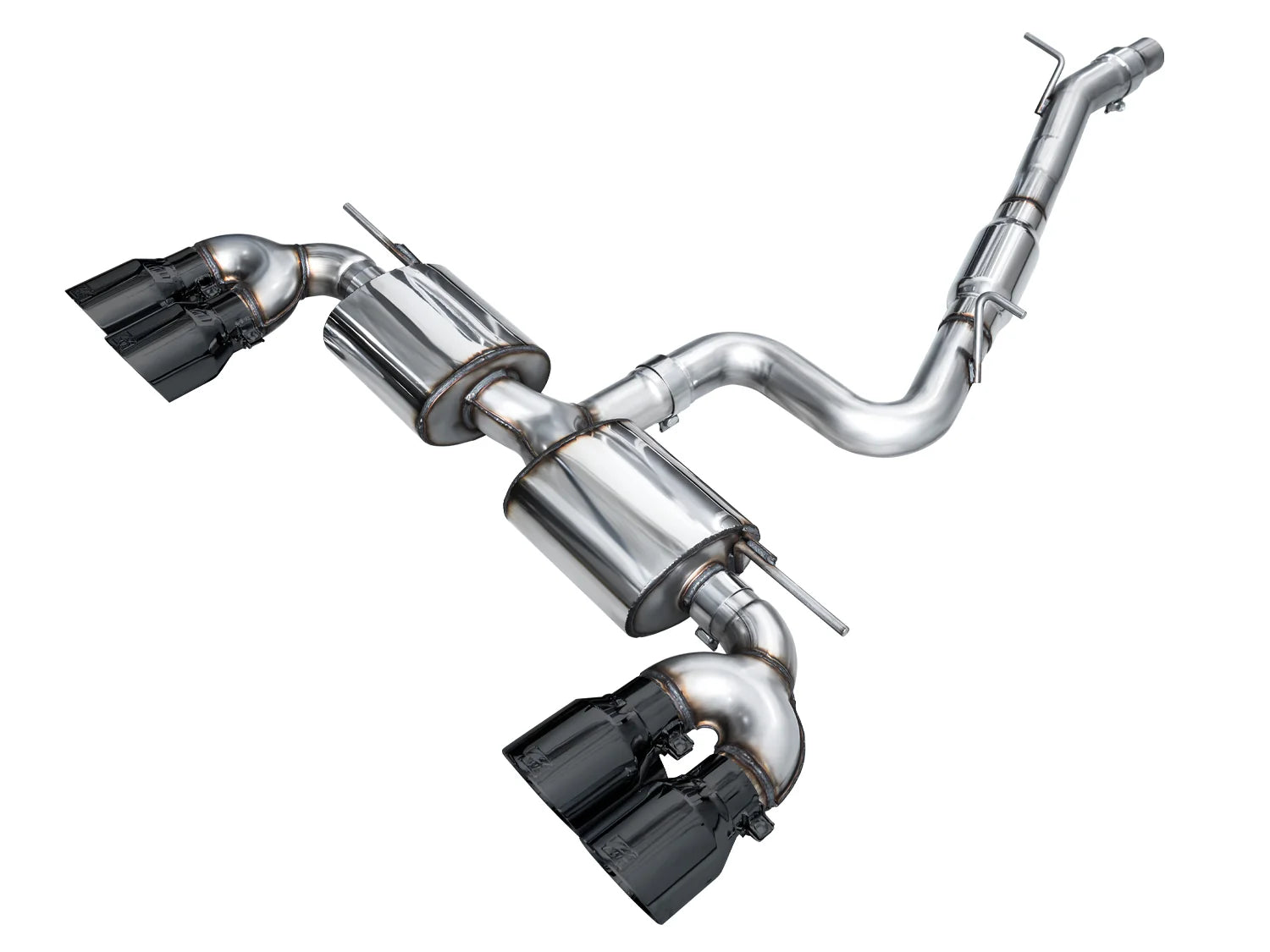 AWE Touring Edition Exhaust for Volkswagen MK8 Golf R - Diamond Black Tips - Apollo Off-Road