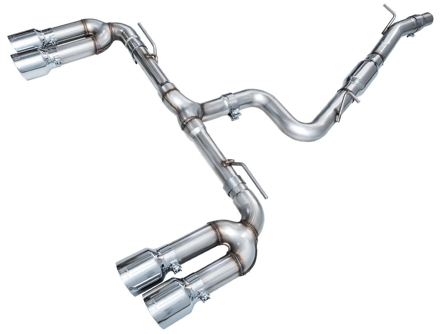 AWE Track Edition Exhaust for Audi 8Y S3 - Chrome Silver Tips - Apollo Off-Road