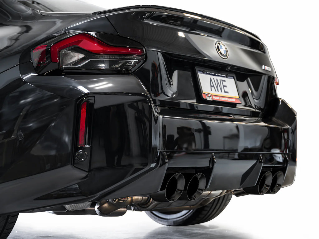 AWE Track Edition Exhaust for BMW G87 M2 - Diamond Black Tips - Apollo Off-Road