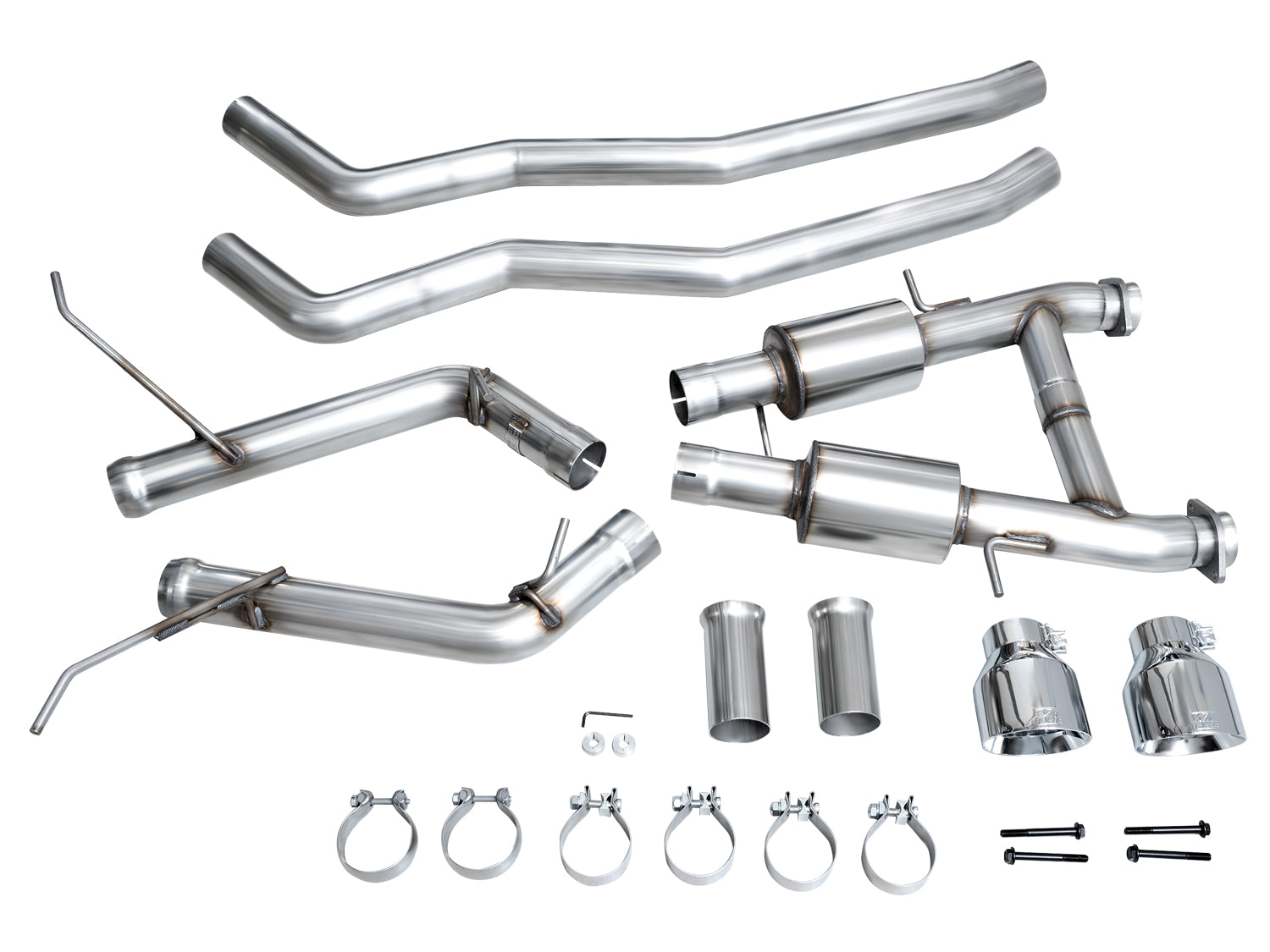 AWE Track Edition Exhaust for Dodge Durango 5.7 - Chrome Silver Tips - Apollo Off-Road
