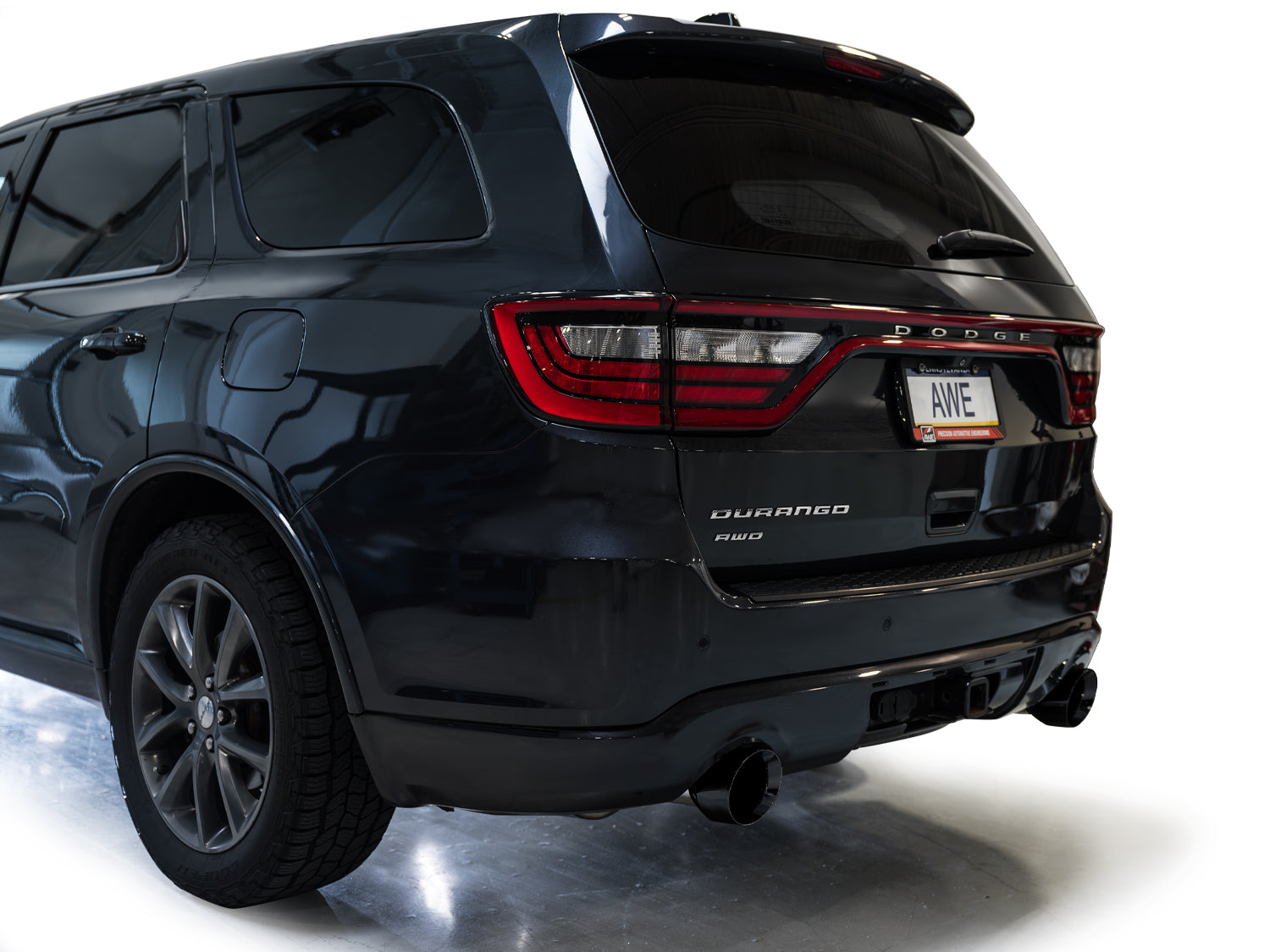 AWE Track Edition Exhaust for Dodge Durango 5.7 - Diamond Black Tips - Apollo Off-Road