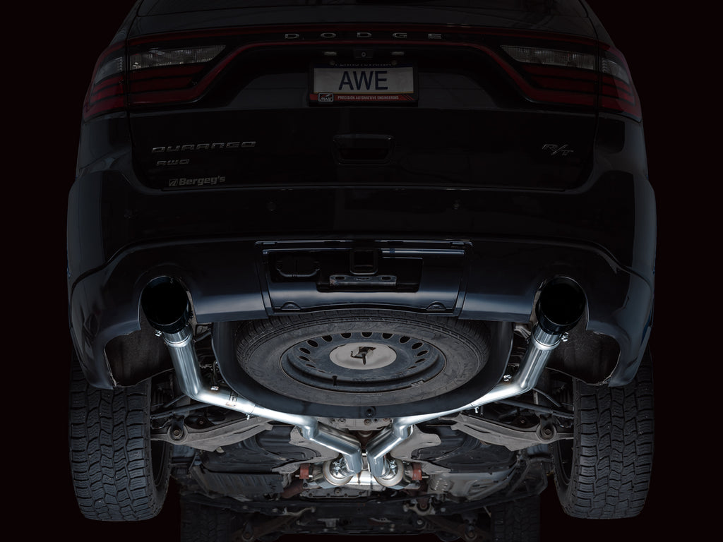 AWE Track Edition Exhaust for Dodge Durango 5.7 - Diamond Black Tips - Apollo Off-Road
