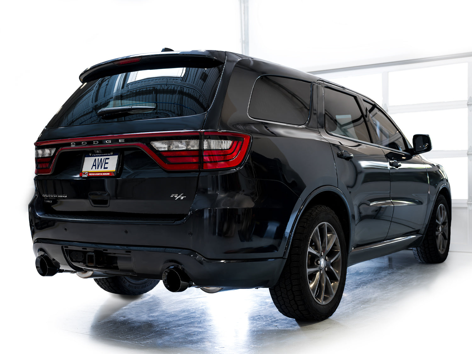 AWE Track Edition Exhaust for Dodge Durango 5.7 - Diamond Black Tips - Apollo Off-Road