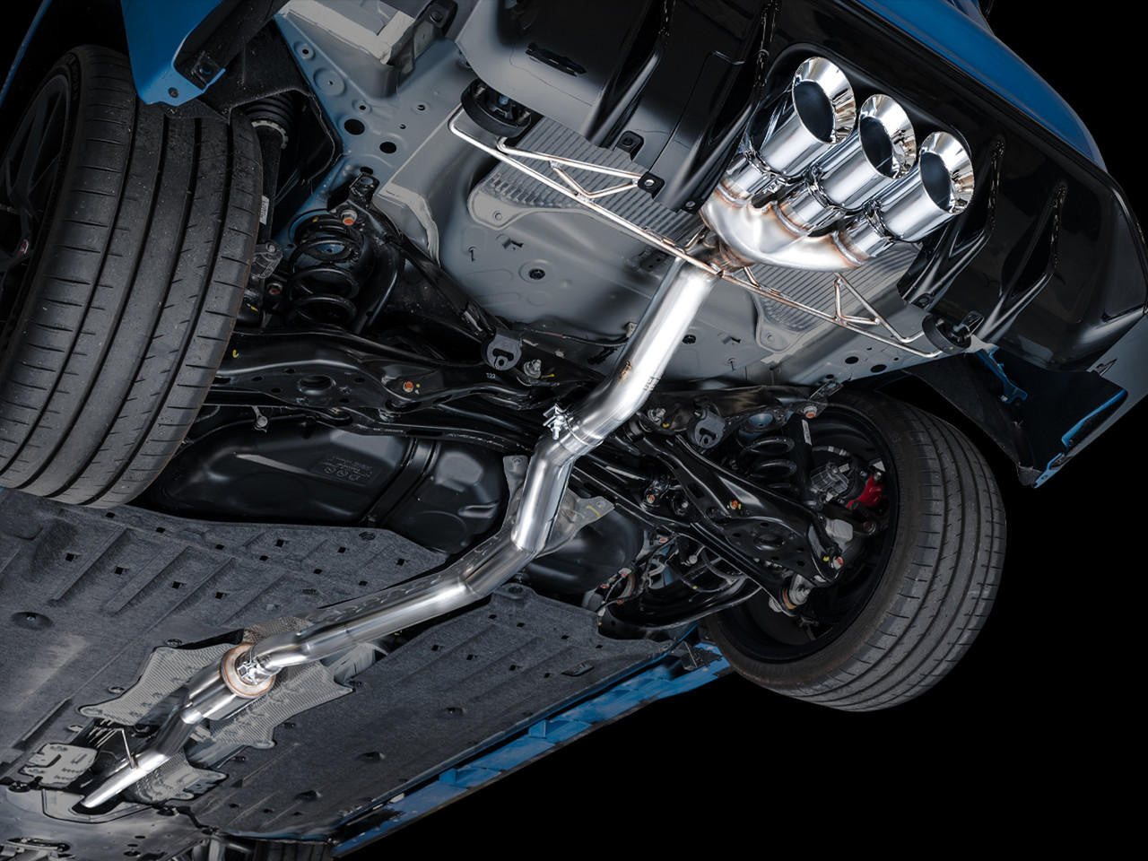 AWE Track Edition Exhaust for FL5 Civic Type R - Triple Chrome Silver Tips - Apollo Off-Road