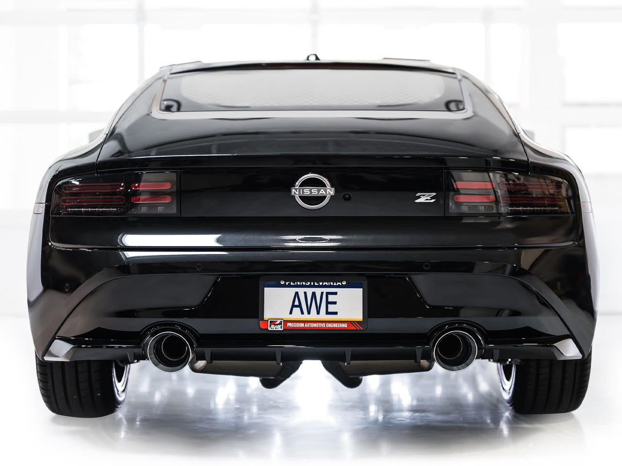 AWE Track Edition Exhaust for Nissan Z - Chrome Silver Tips - Apollo Off-Road
