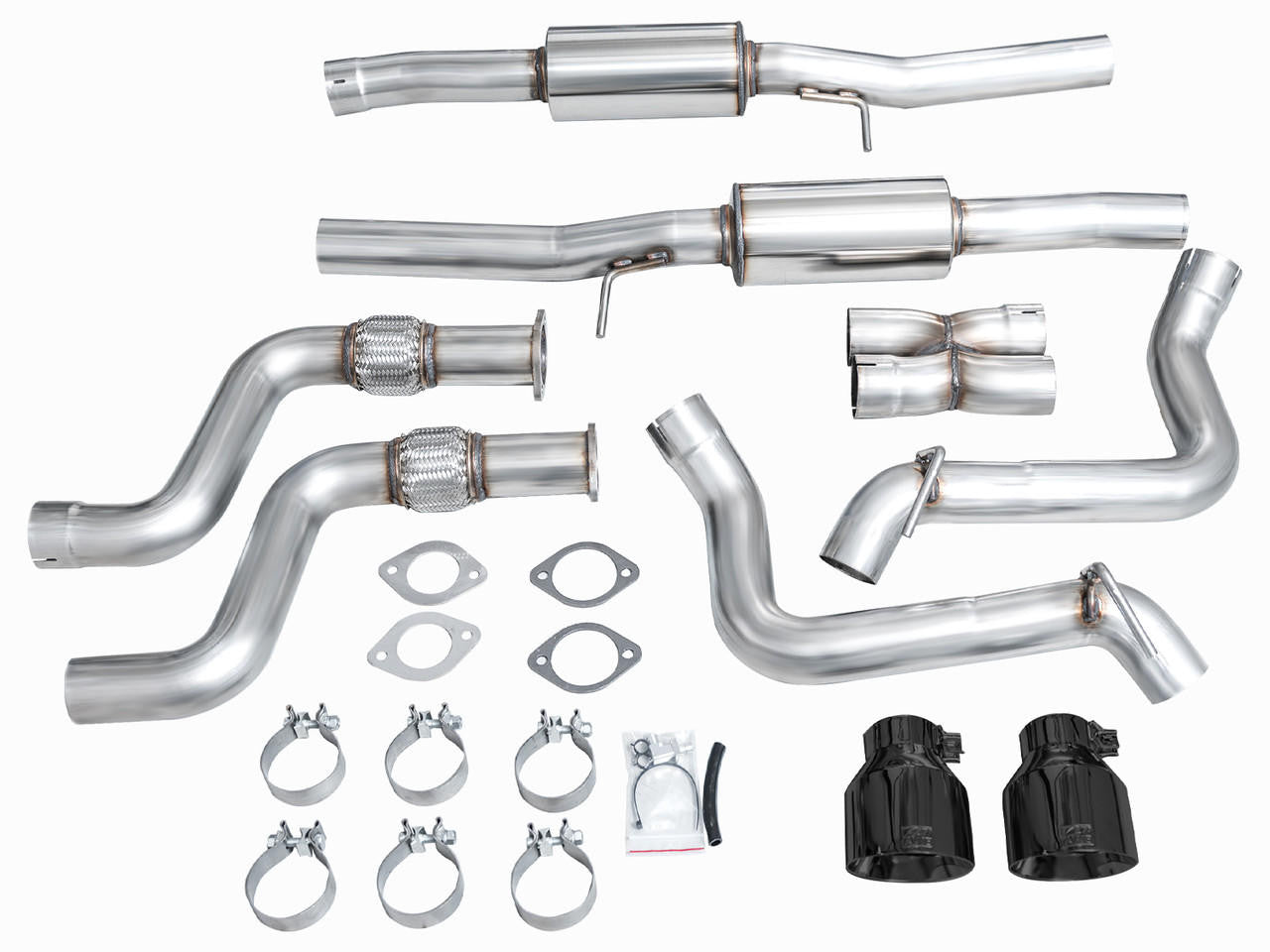 AWE Track Edition Exhaust for Nissan Z - Diamond Black Tips - Apollo Off-Road