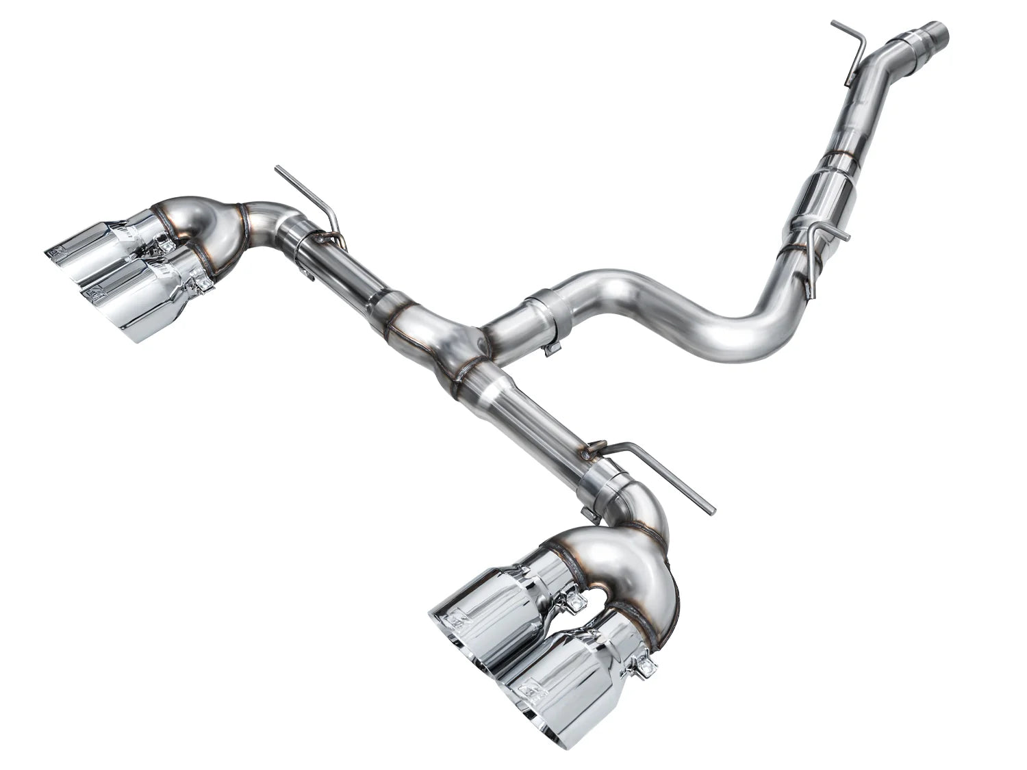AWE Track Edition Exhaust for Volkswagen MK8 Golf R - Chrome Silver Tips - Apollo Off-Road