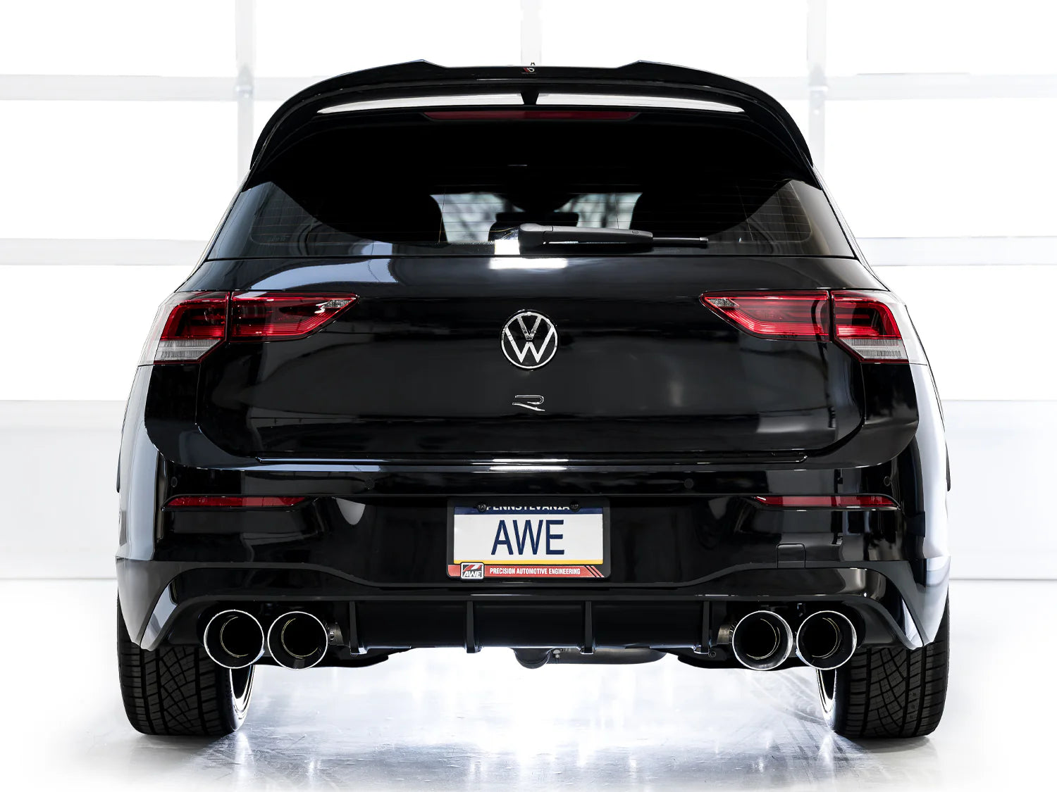 AWE Track Edition Exhaust for Volkswagen MK8 Golf R - Chrome Silver Tips - Apollo Off-Road