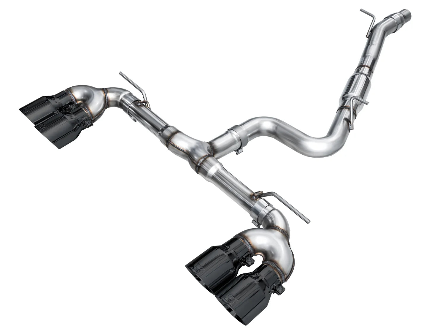 AWE Track Edition Exhaust for Volkswagen MK8 Golf R - Diamond Black Tips - Apollo Off-Road
