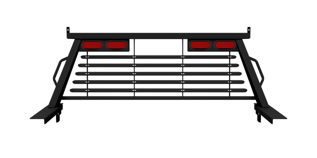 B&W Custom Headache Rack w/ LED Brake, Turn, Tail Lights for Chevy Trucks - Apollo Off-Road