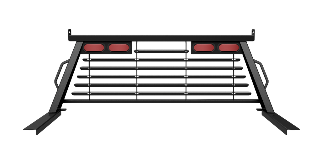 B&W Custom Headache Rack w/ LED Brake, Turn, Tail Lights for Dodge & RAM Trucks - Apollo Off-Road