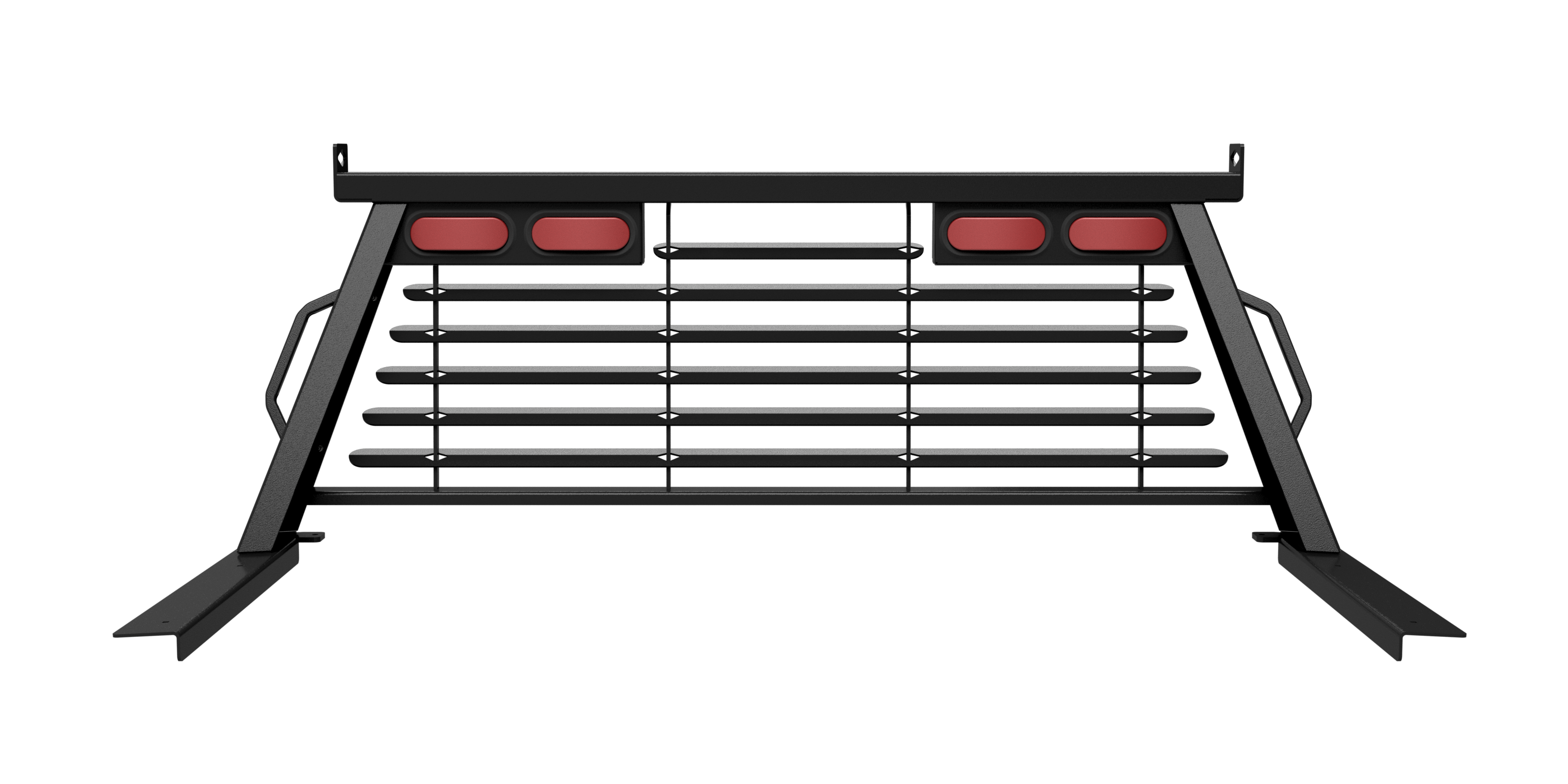B&W Custom Headache Rack w/ LED Brake, Turn, Tail Lights for Dodge & RAM Trucks - Apollo Off-Road