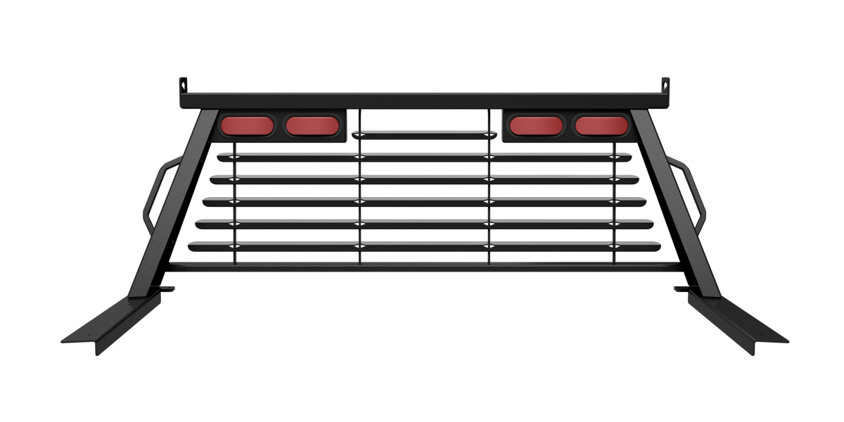 B&W Custom Headache Rack w/ LED Brake, Turn, Tail Lights for Dodge & RAM Trucks - Apollo Off-Road