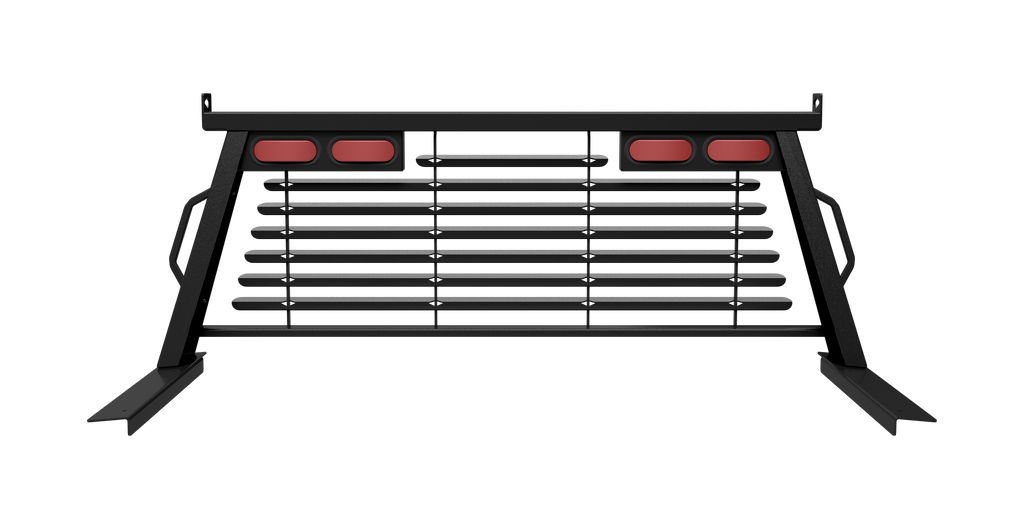 B&W Custom Headache Rack w/ LED Brake, Turn, Tail Lights for Dodge Trucks PUCP7520BA - Apollo Off-Road