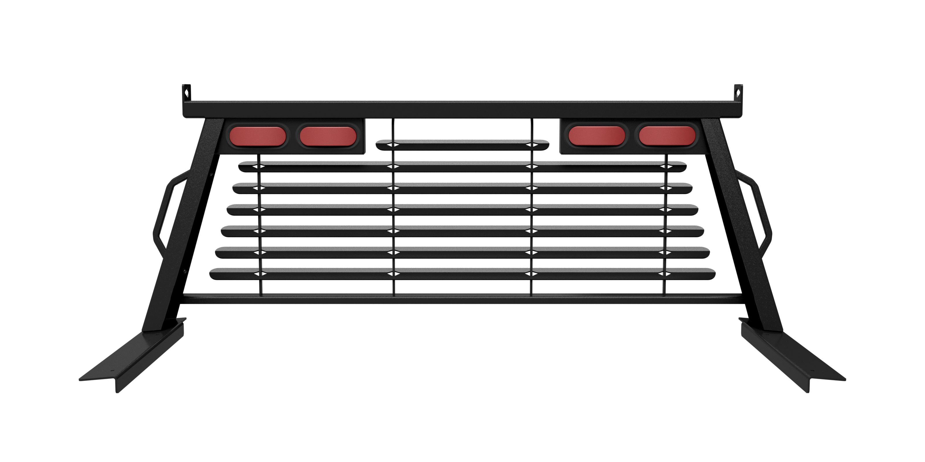 B&W Custom Headache Rack w/ LED Brake, Turn, Tail Lights for Dodge Trucks PUCP7520BA - Apollo Off-Road