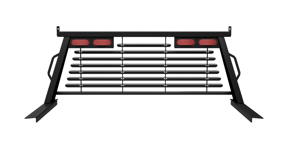 B&W Custom Headache Rack w/ LED Brake, Turn, Tail Lights for Dodge Trucks PUCP7520BA - Apollo Off-Road