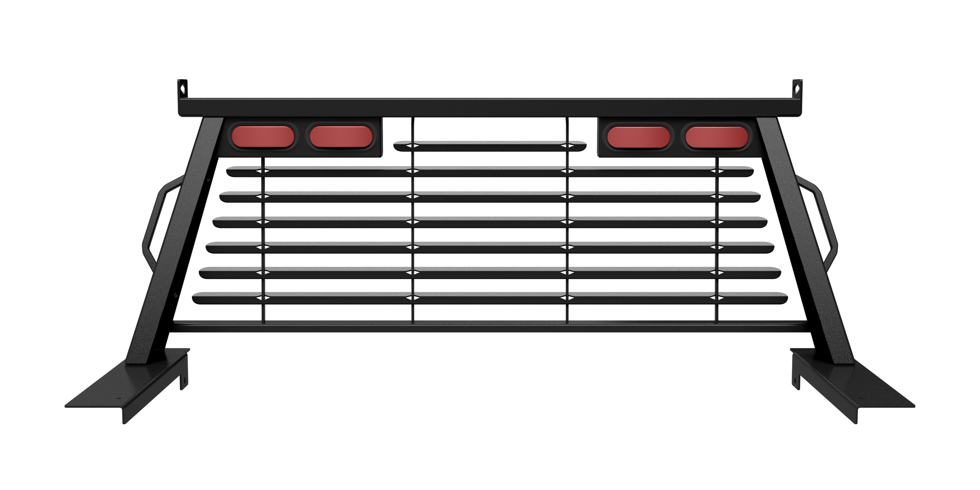 B&W Custom Headache Rack w/ LED Brake, Turn, Tail Lights for Ford Trucks - Apollo Off-Road