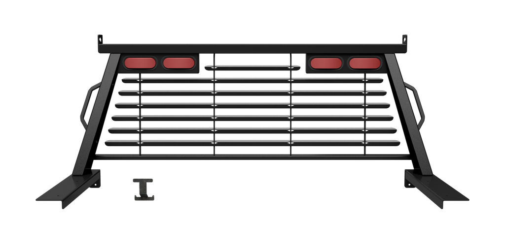 B&W Custom Headache Rack w/ LED Brake, Turn, Tail Lights for Ford Trucks - Apollo Off-Road