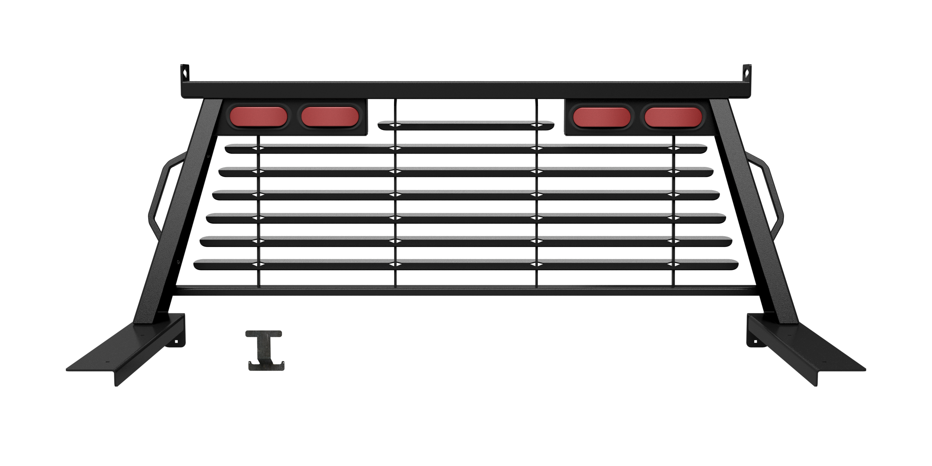 B&W Custom Headache Rack w/ LED Brake, Turn, Tail Lights for Ford Trucks - Apollo Off-Road