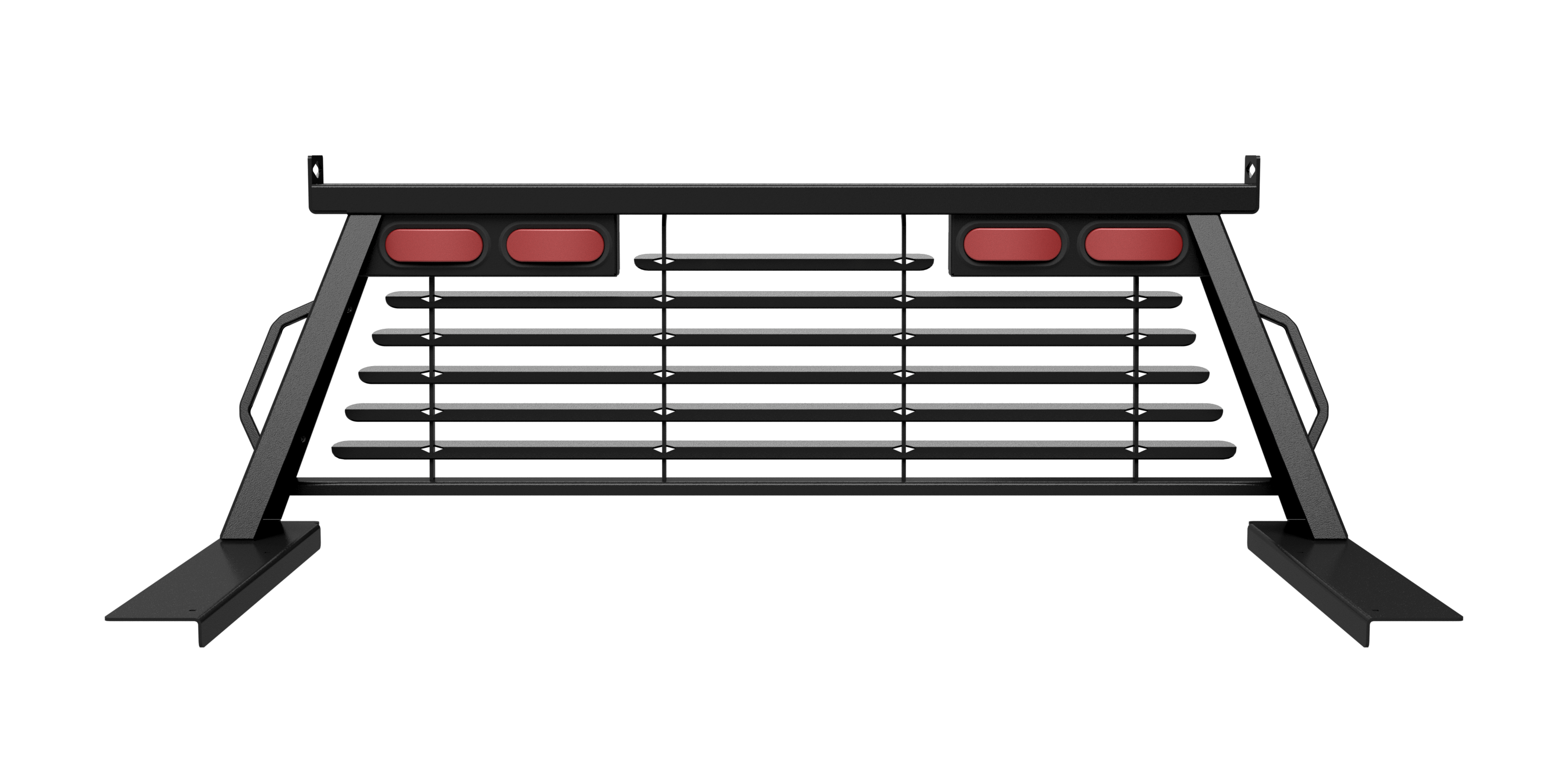 B&W Custom Headache Rack w/ LED Brake, Turn, Tail Lights for Ford Trucks - Apollo Off-Road