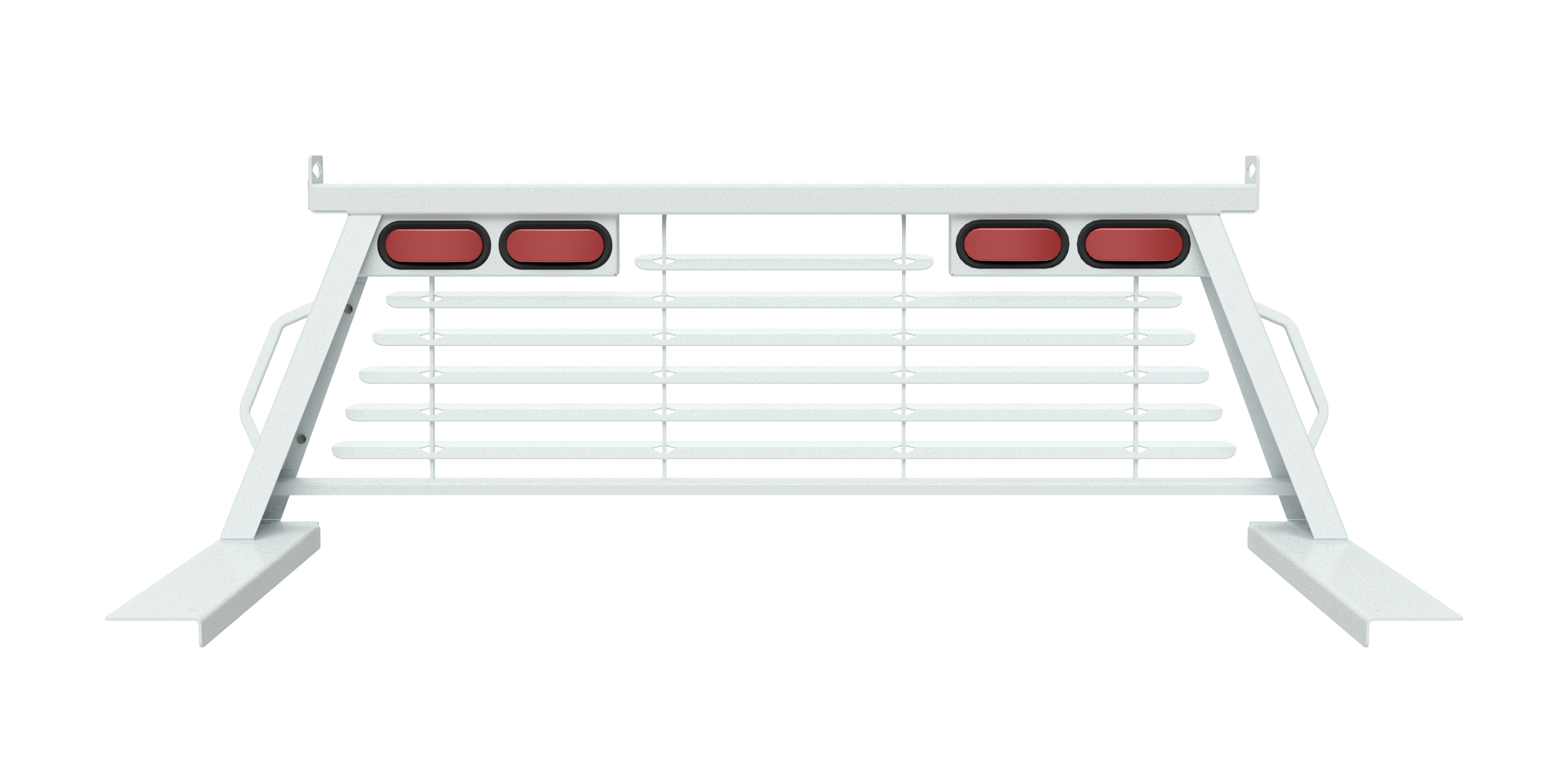 B&W Custom Headache Rack w/ LED Brake, Turn, Tail Lights for Ford Trucks - Apollo Off-Road