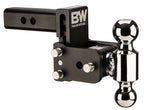 B&W Tow And Stow Dual Ball 2" Adj Ball Mount 3" Drop/3-1/2" Rise, Black TS10033B - Apollo Off-Road