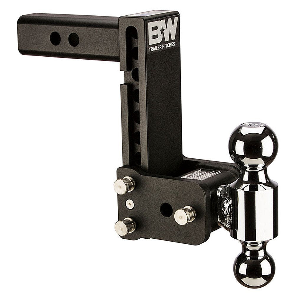 B&W Tow And Stow Dual Ball 2" Adj Ball Mount 7" Drop/7-1/2" Rise, Black TS10040B - Apollo Off-Road