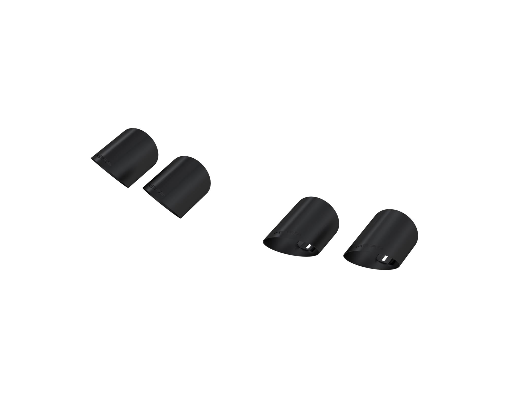 Black-Coated 4 Inch Quad Tip Cover Kit for 2015-2024 Ford Mustangs with Quad Tips - Apollo Off-Road