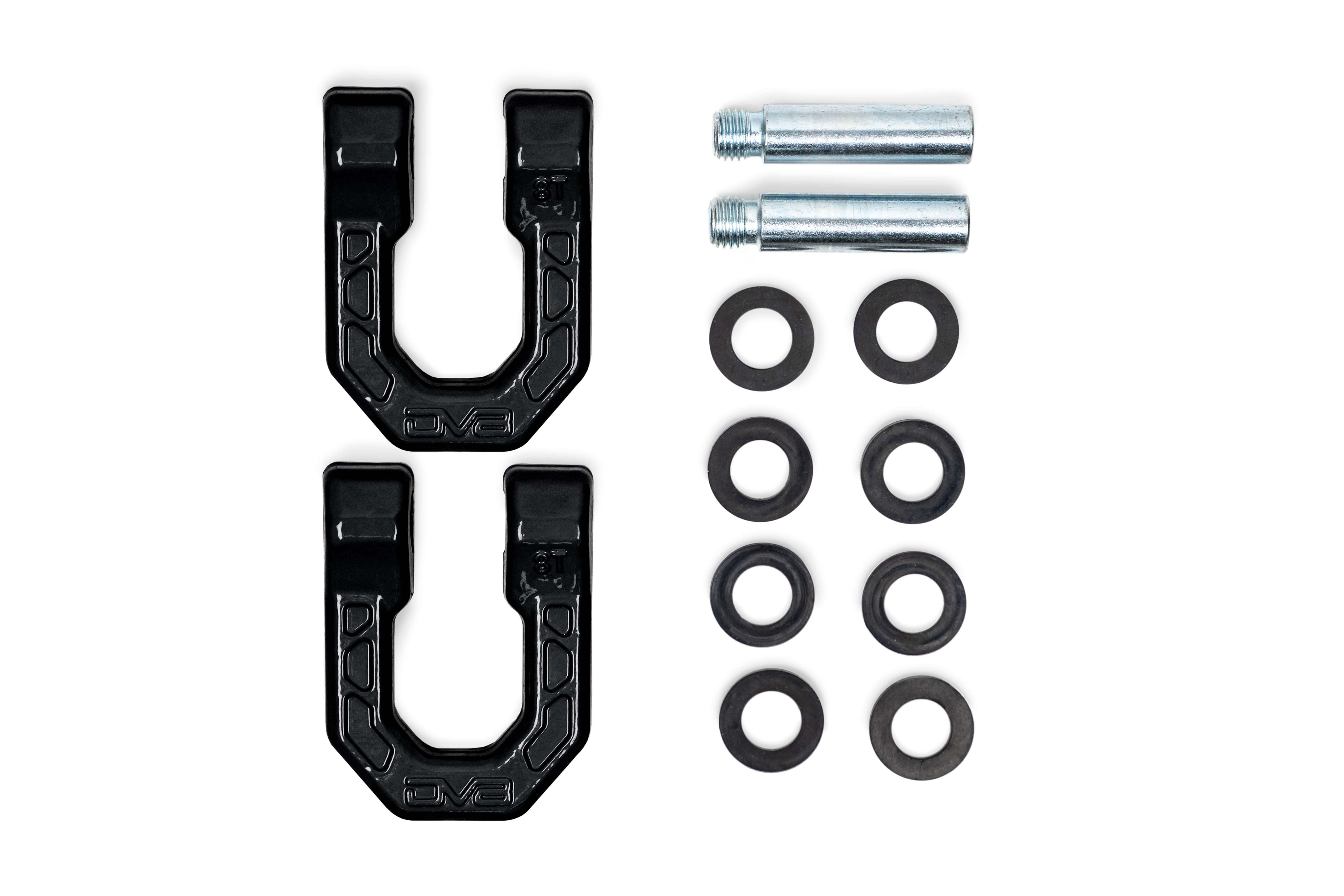 Black DV8 Elite Series D-Rings (Pair) - Apollo Off-Road