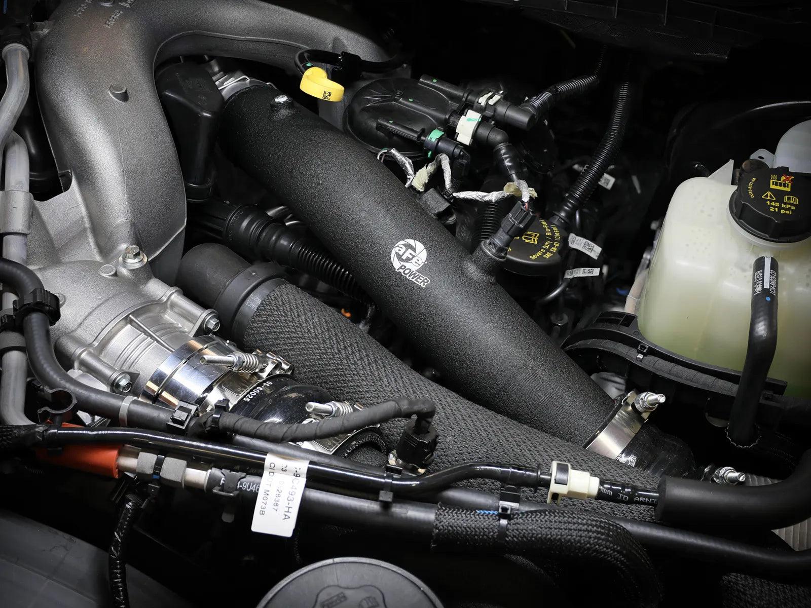 BladeRunner 3 Inch Aluminum Hot Charge Pipe Black for 2023-2024 Ford F-250/F-350 Diesel Trucks V8-6.7L High Output - Apollo Off-Road