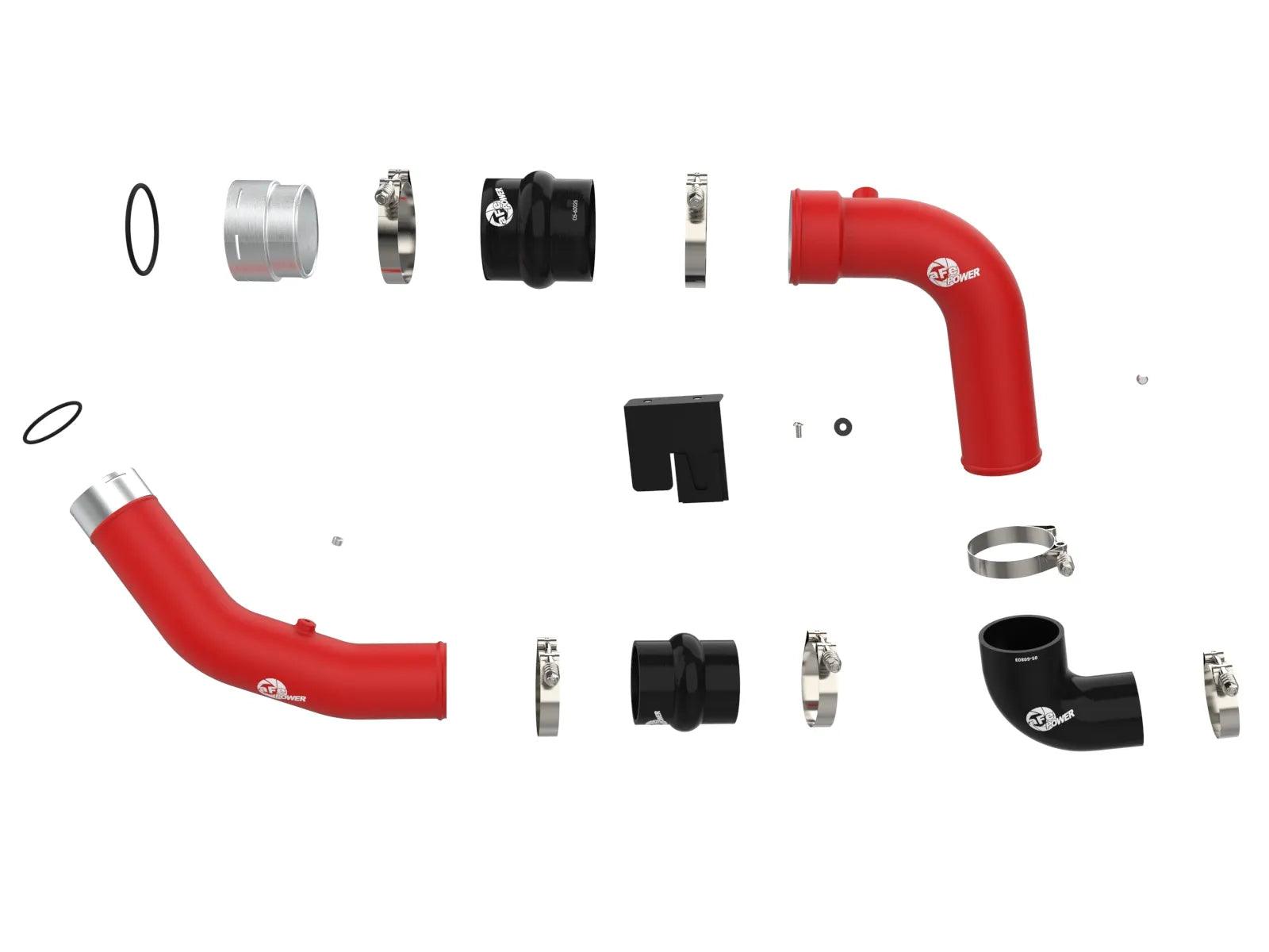 BladeRunner Aluminum Hot and Cold Charge Pipe Kit Red for 2023-2024 Ford F-250 / F-350 Diesel V8 6.7L - Apollo Off-Road