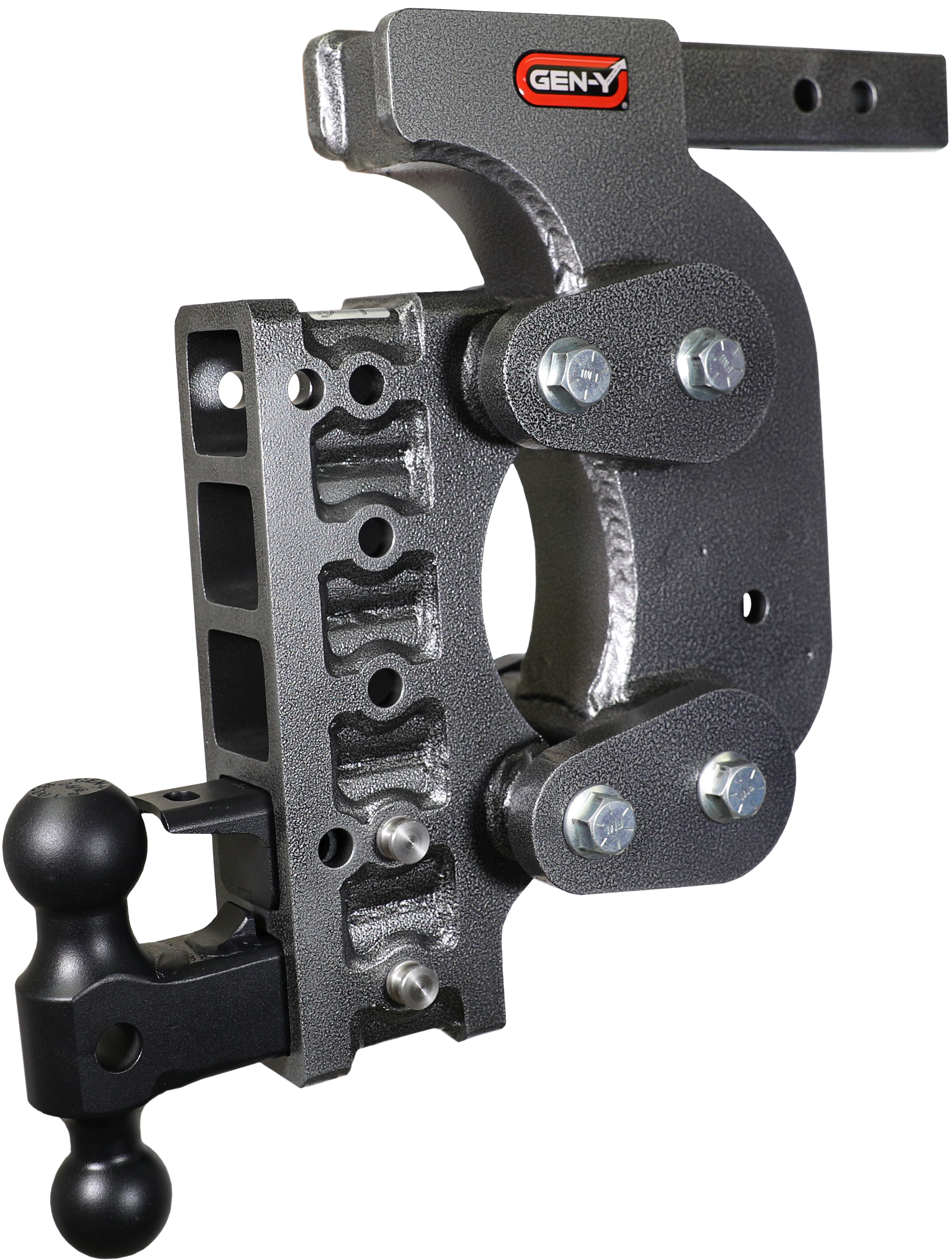 BOSS TORSION-FLEX 2" Shank 15" Drop 1.7K TW 16K Hitch Dual-Ball Pintle Lock - Apollo Off-Road