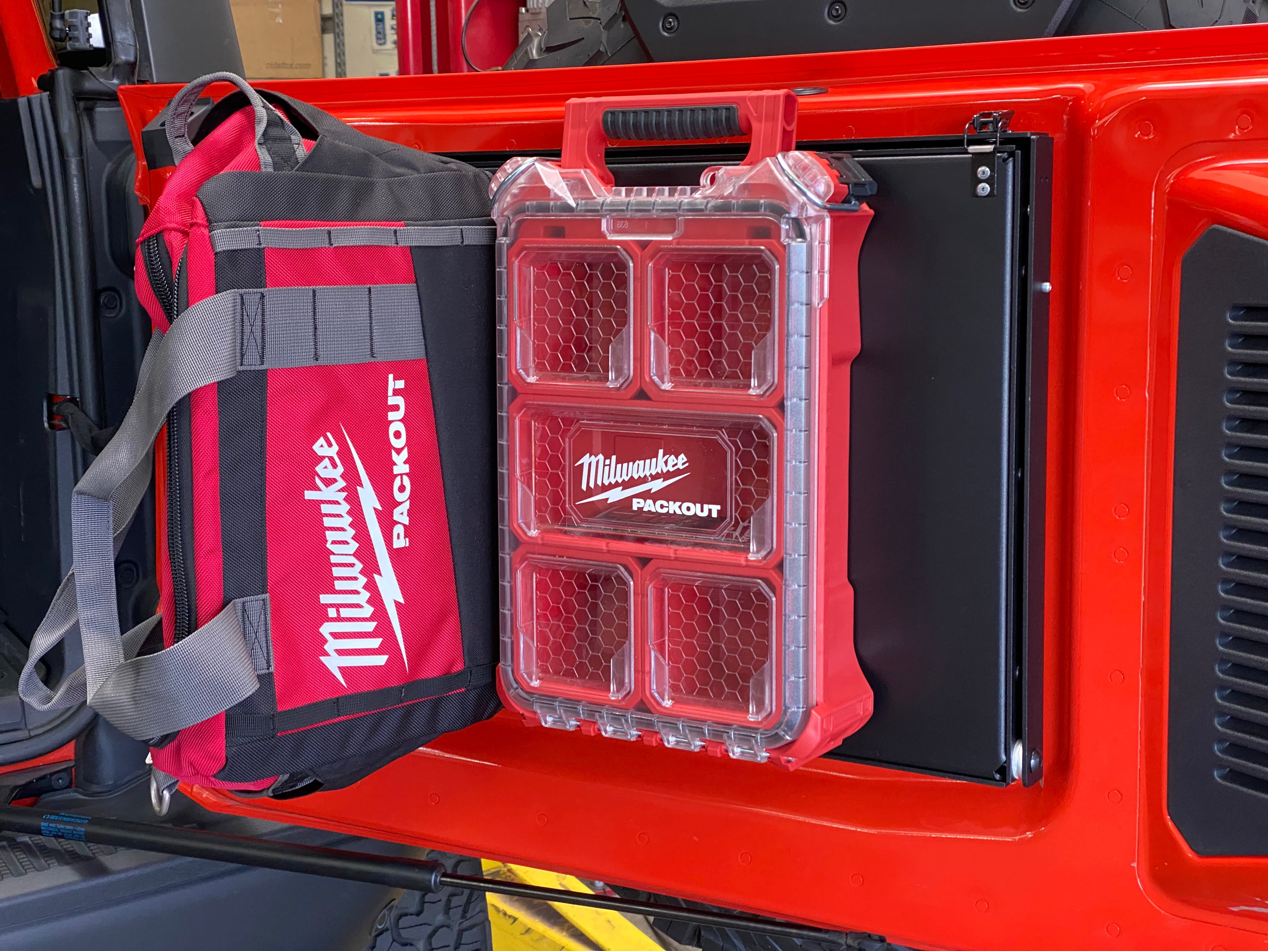 Foutz Motorsports Tailgate Folding Table with PACKOUT Storage Mount 2022-2026 Ford Bronco Raptor 2022-2026 Ford Bronco