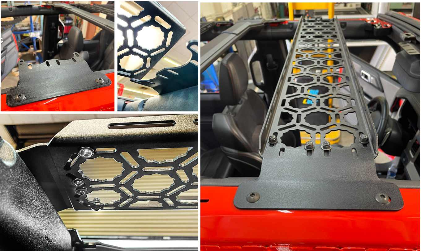 Foutz Motorsports Inside Roof Panel Mount (across front section) by Adapt-A-Panel 2021-2026 Ford Bronco